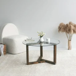 Tavolino da salotto Luigia, 75x75h40 cm,<Dmora Cheap