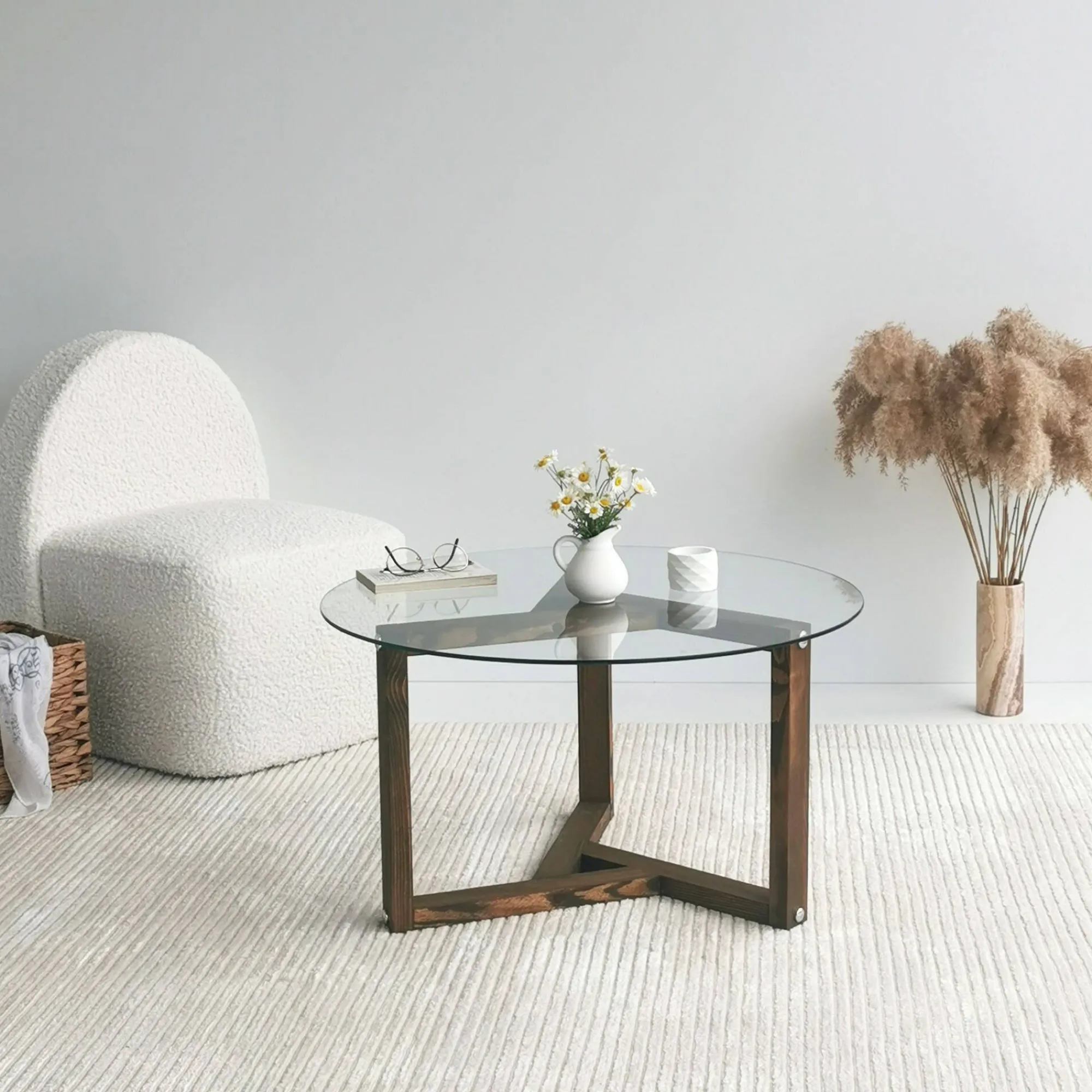 Tavolino da salotto Luigia, 75x75h40 cm,<Dmora Cheap