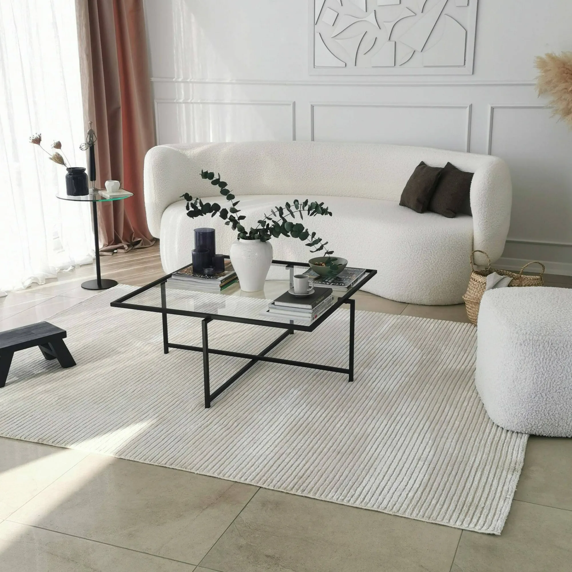 Tavolino da salotto Mascate, 85x85h35 cm,<Dmora Hot