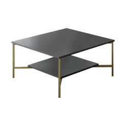 Tavolino da salotto Mia, 80x80h40 cm, Antracite e Nero<Dmora Outlet