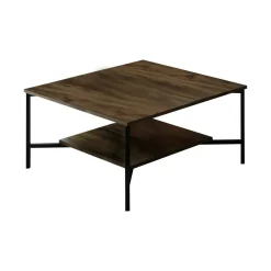 Tavolino da salotto Mia, 80x80h40 cm, Noce e Nero<Dmora Best