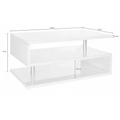 Tavolino da salotto Natalia, 90x55h41 cm,<Dmora Flash Sale