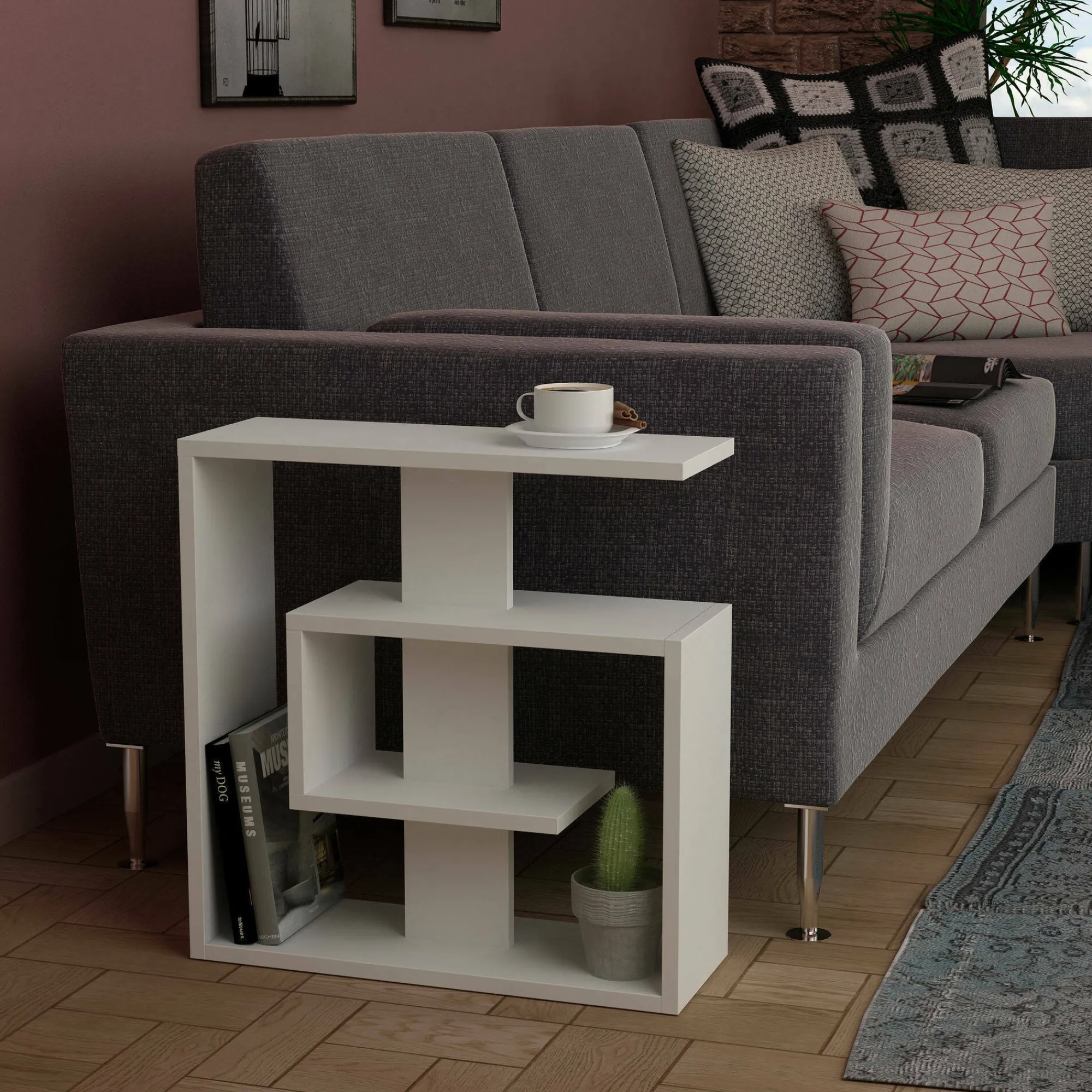 Tavolino da salotto Rumbia, 55x20 h57 cm,<Dmora New