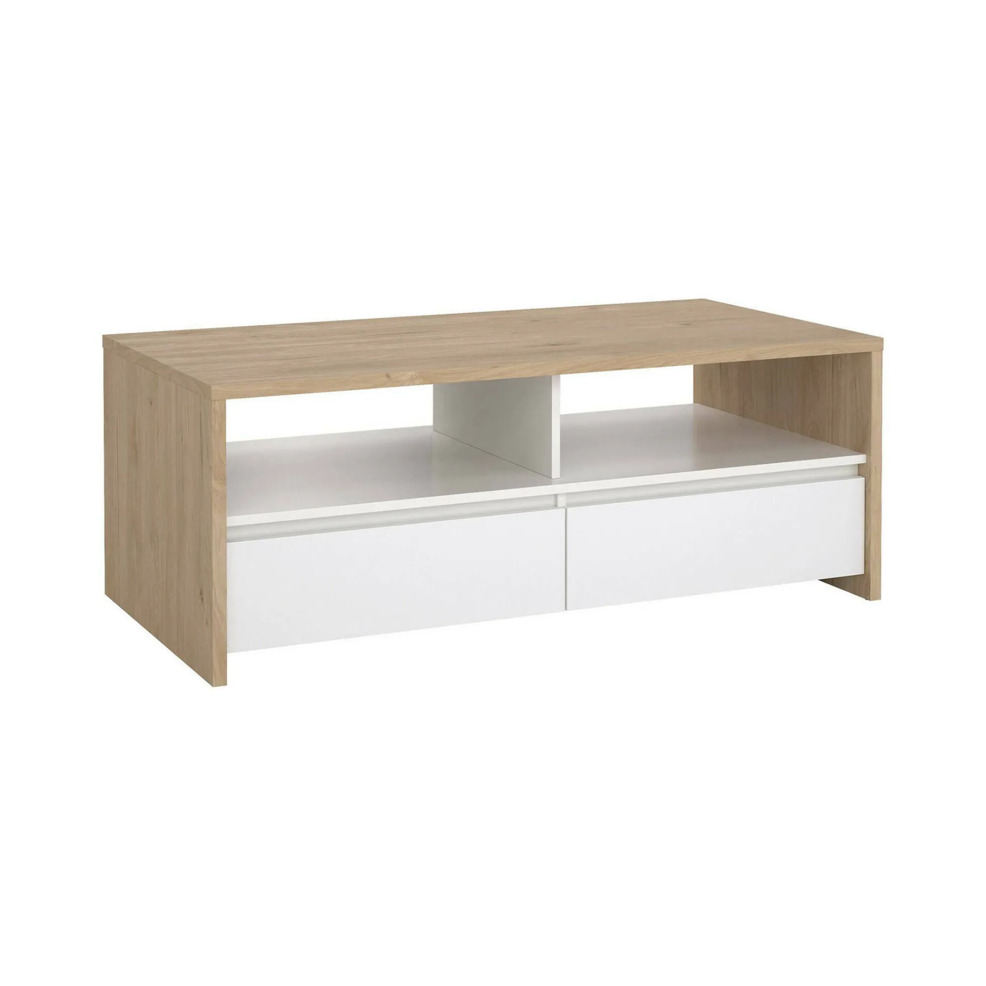 Tavolino da salotto Shote, 60x120 h46 cm, Rovere e Bianco<Dmora Best Sale