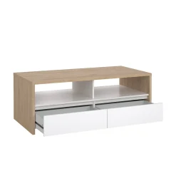 Tavolino da salotto Shote, 60x120 h46 cm, Rovere e Bianco<Dmora Best Sale