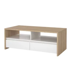 Tavolino da salotto Shote, 60x120 h46 cm, Rovere e Bianco<Dmora Best Sale
