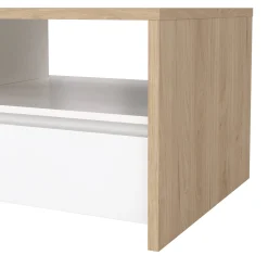 Tavolino da salotto Shote, 60x120 h46 cm, Rovere e Bianco<Dmora Best Sale