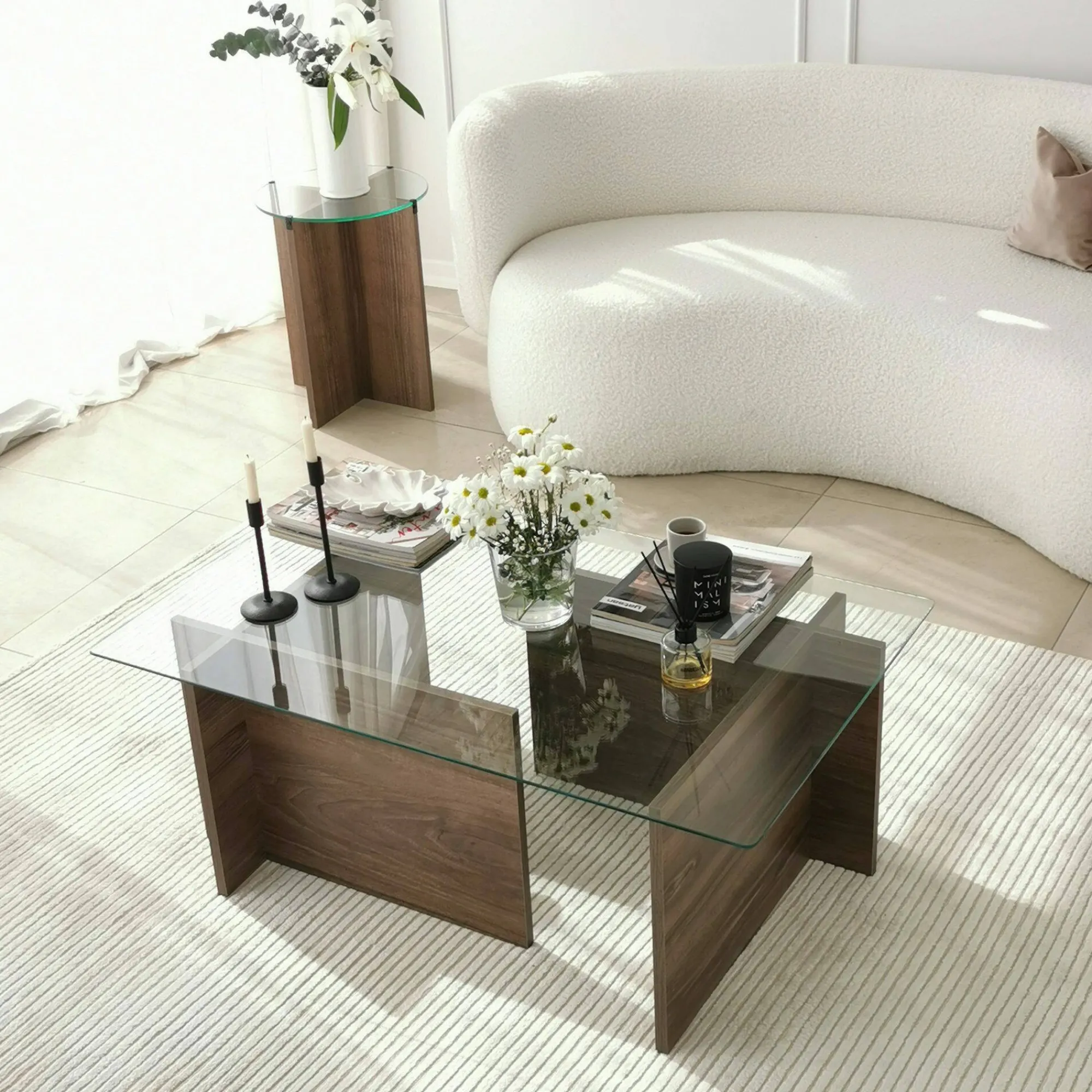 Tavolino da salotto Teti, 105x65h40 cm,<Dmora Cheap