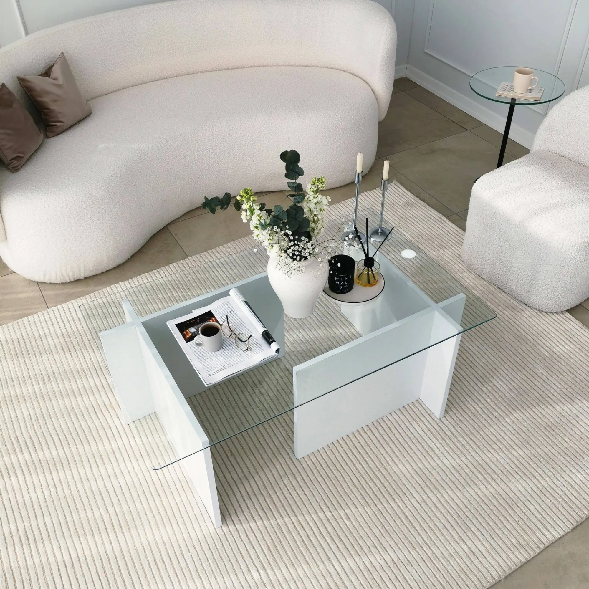 Tavolino da salotto Teti, 105x65h40 cm,<Dmora Discount