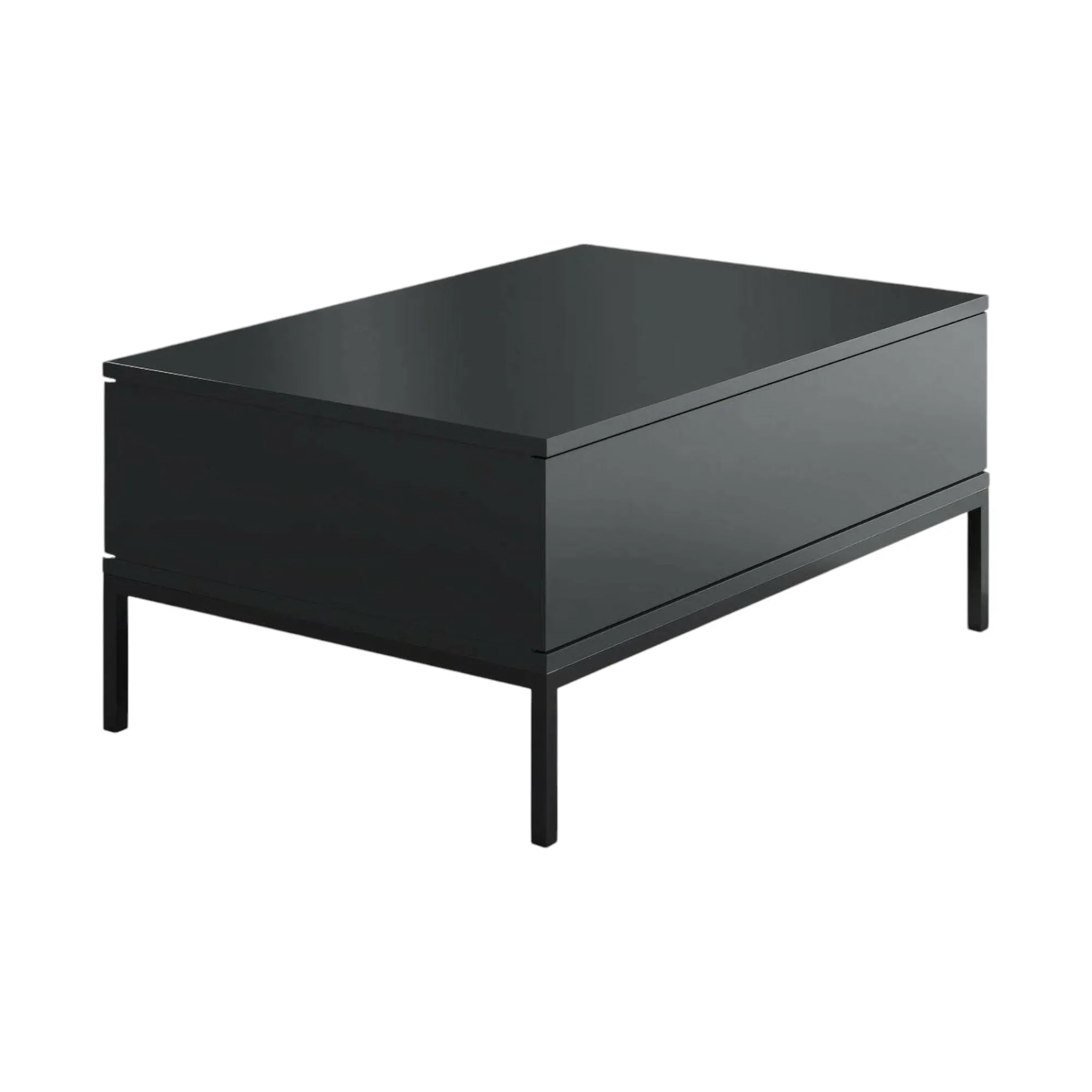 Tavolino da salotto Vespero, 90x60h40 cm, Antracite e Nero<Dmora Discount