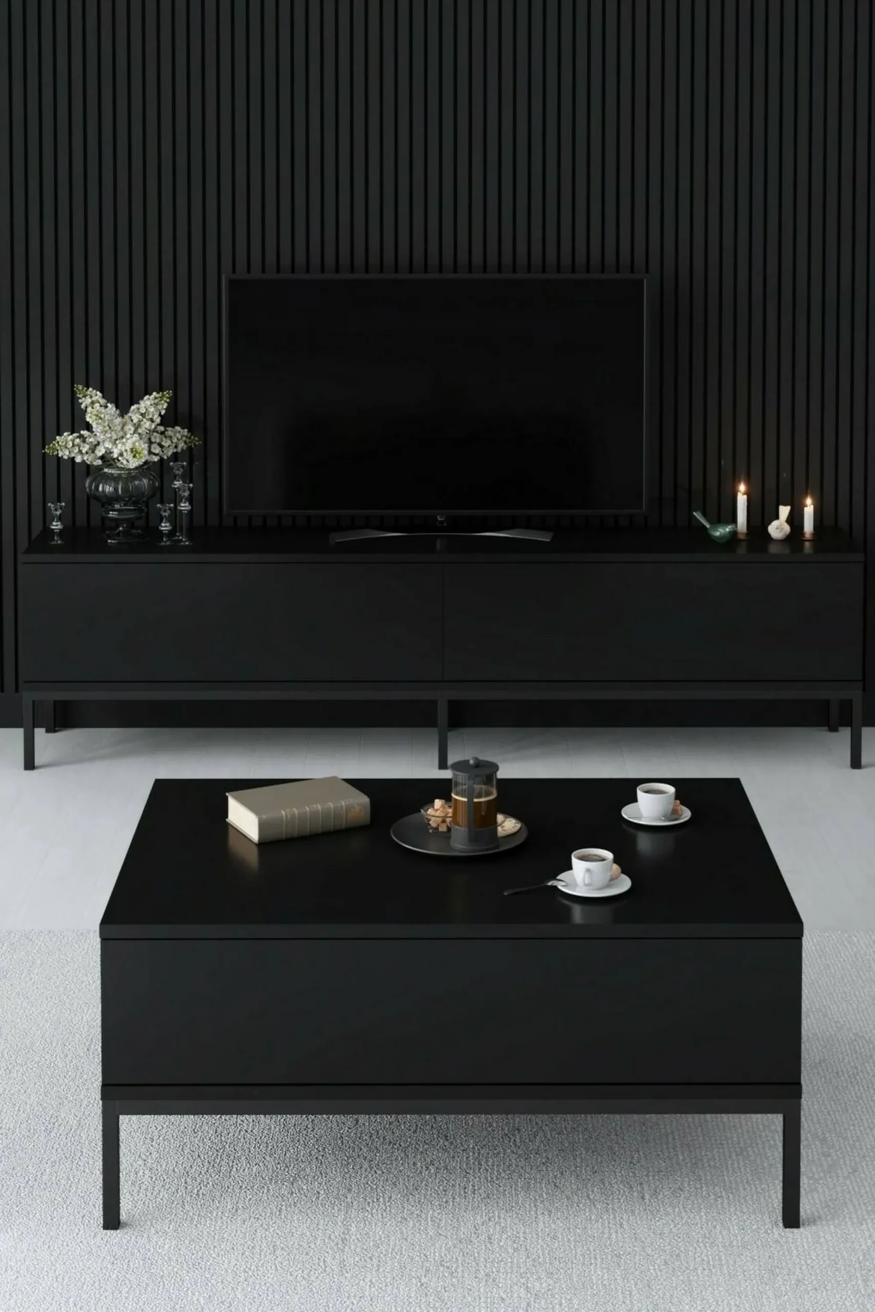 Tavolino da salotto Vespero, 90x60h40 cm,<Dmora Clearance