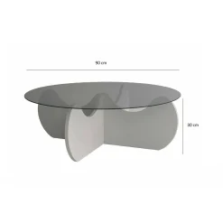 Tavolino da salotto Willow, 90x90h30 cm,<Dmora New
