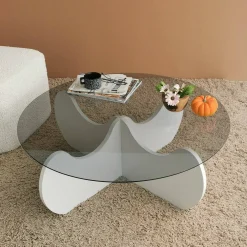 Tavolino da salotto Willow, 90x90h30 cm,<Dmora New