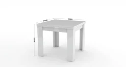 Tavolo allungabile Airin, cm 90x90h75,<Dmora New