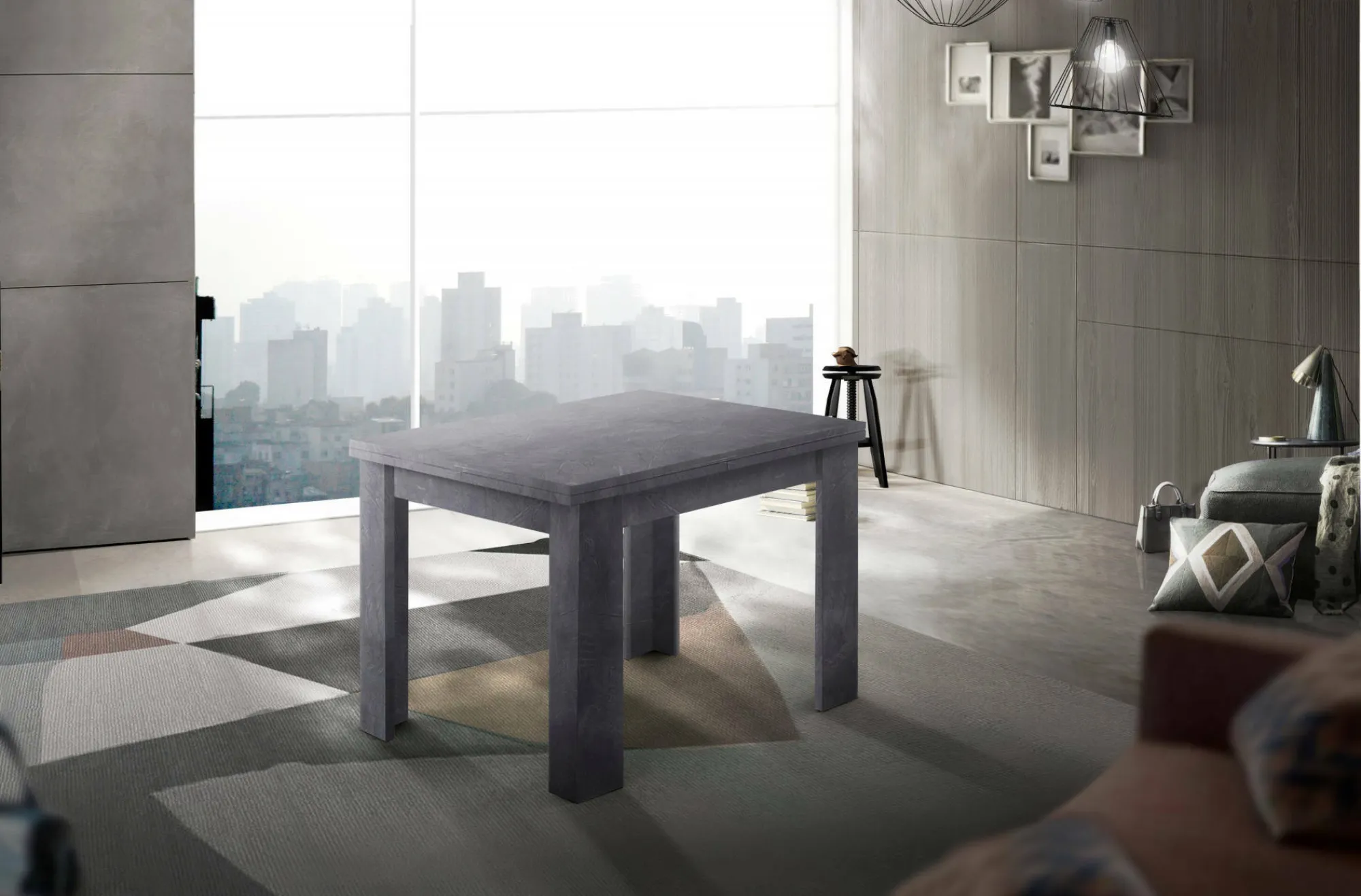 Tavolo allungabile Airin, cm 90x90h75,<Dmora Store