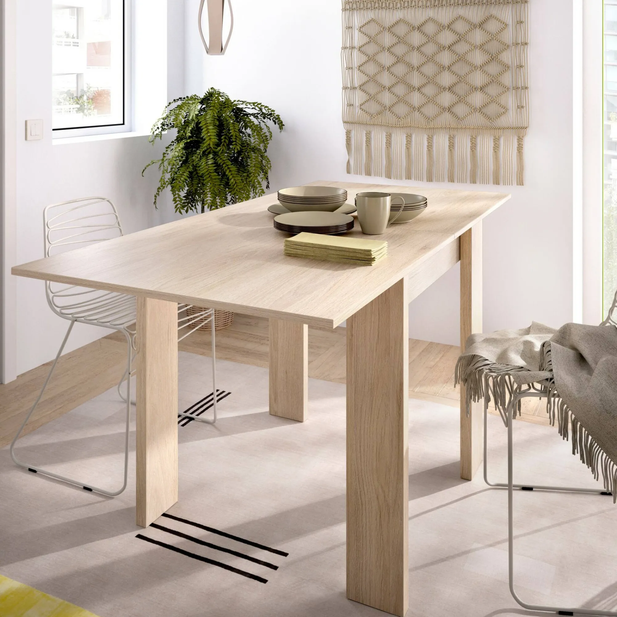 Tavolo allungabile Alamaro, 79/134x67h79 cm,<Dmora Online