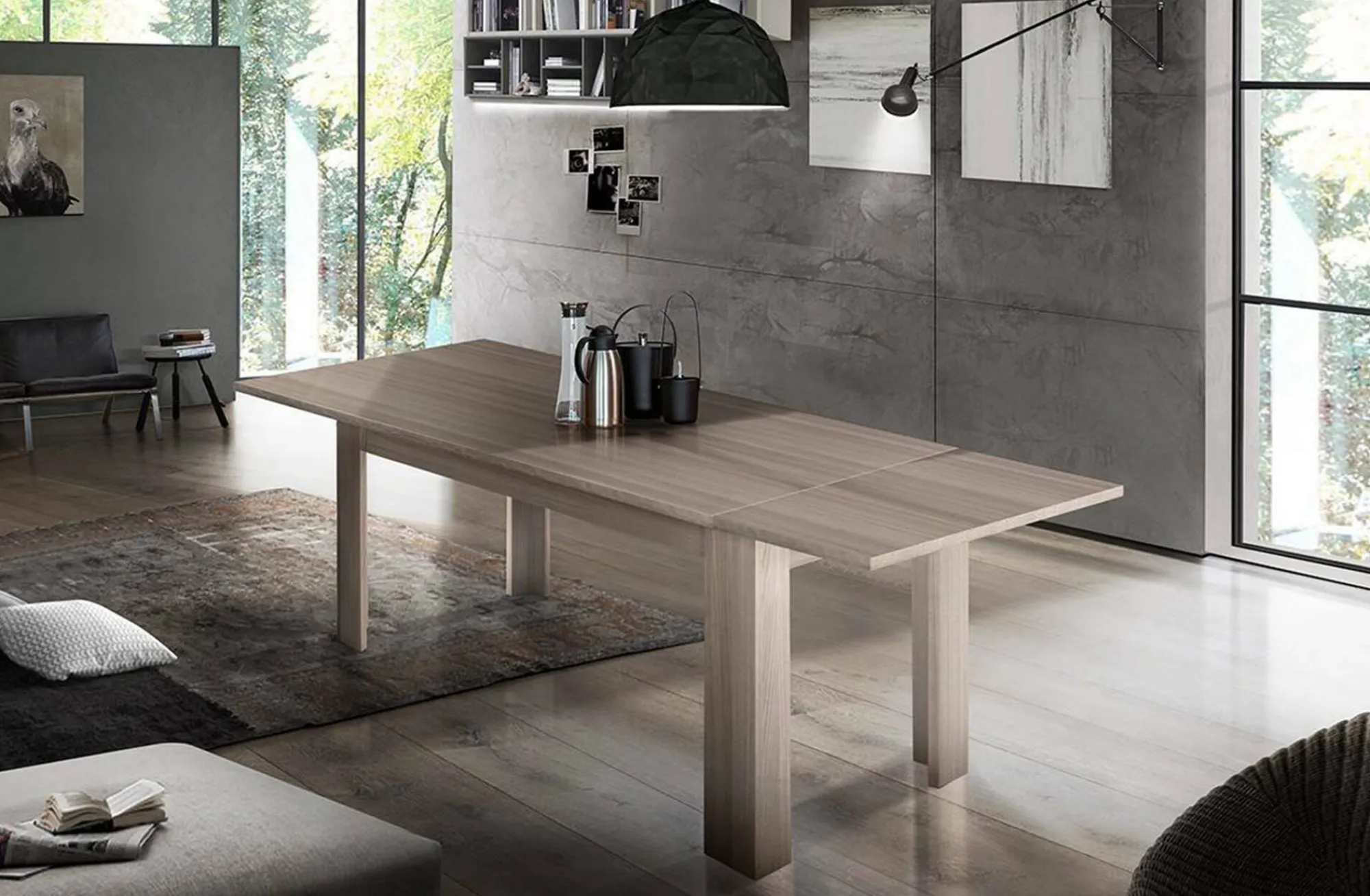 Tavolo allungabile Arizon, cm 140/190x90h75, Olmo perla<Dmora Flash Sale