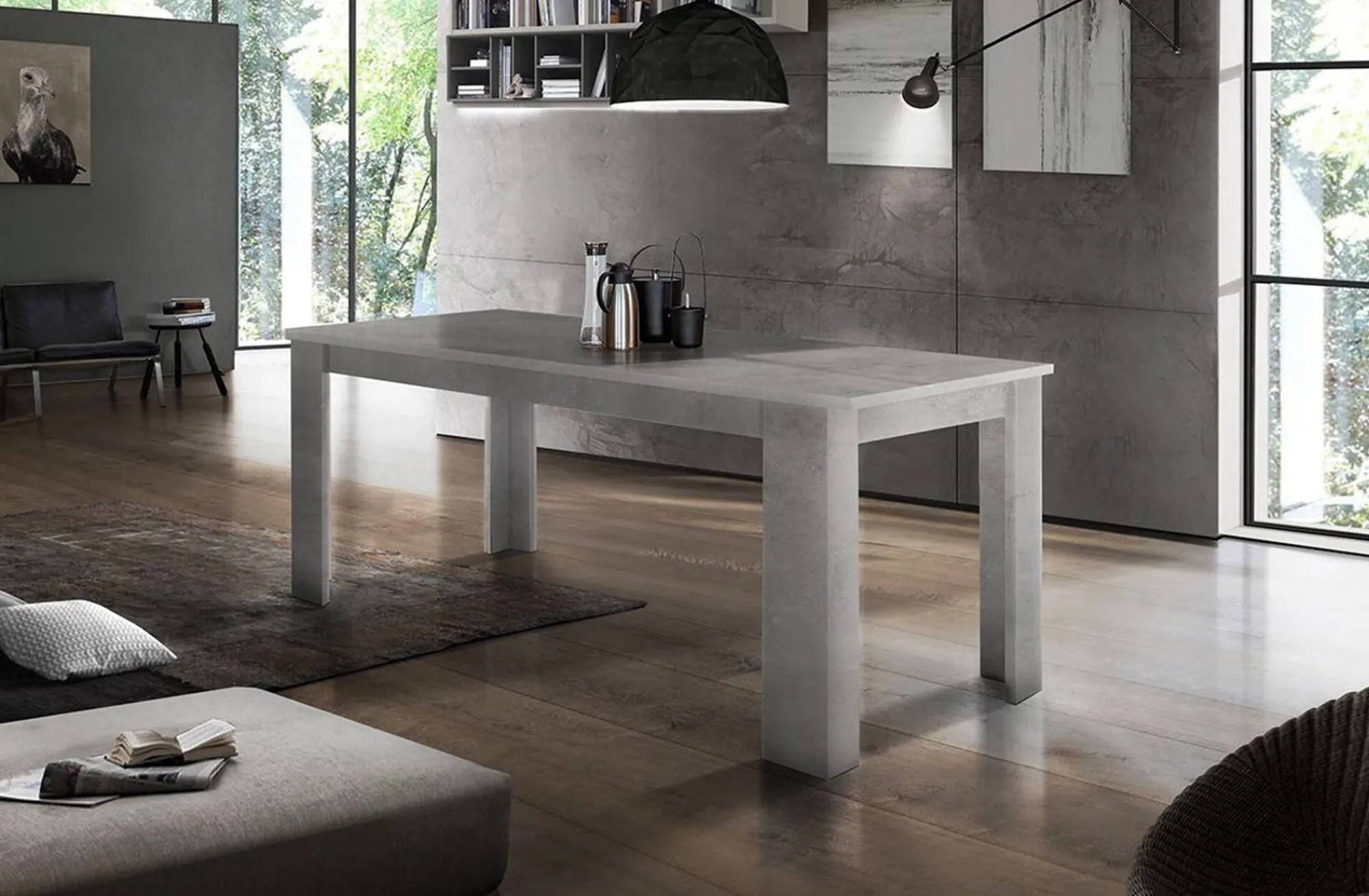 Tavolo allungabile Arizon, cm 140/190x90h75,<Dmora Hot