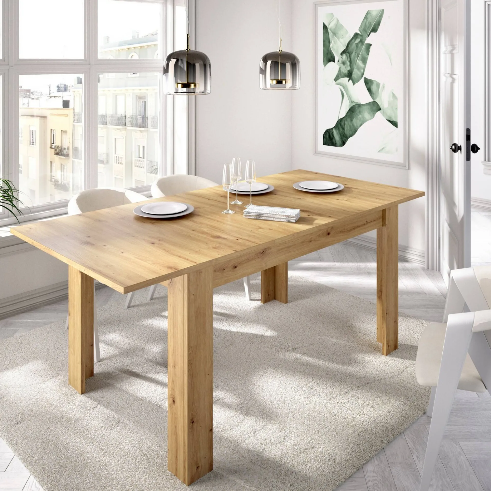 Tavolo allungabile Dariaud, 140/190x90h77 cm,<Dmora Flash Sale