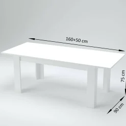 Tavolo allungabile Ddariv, cm 160/210x90h75,<Dmora Shop