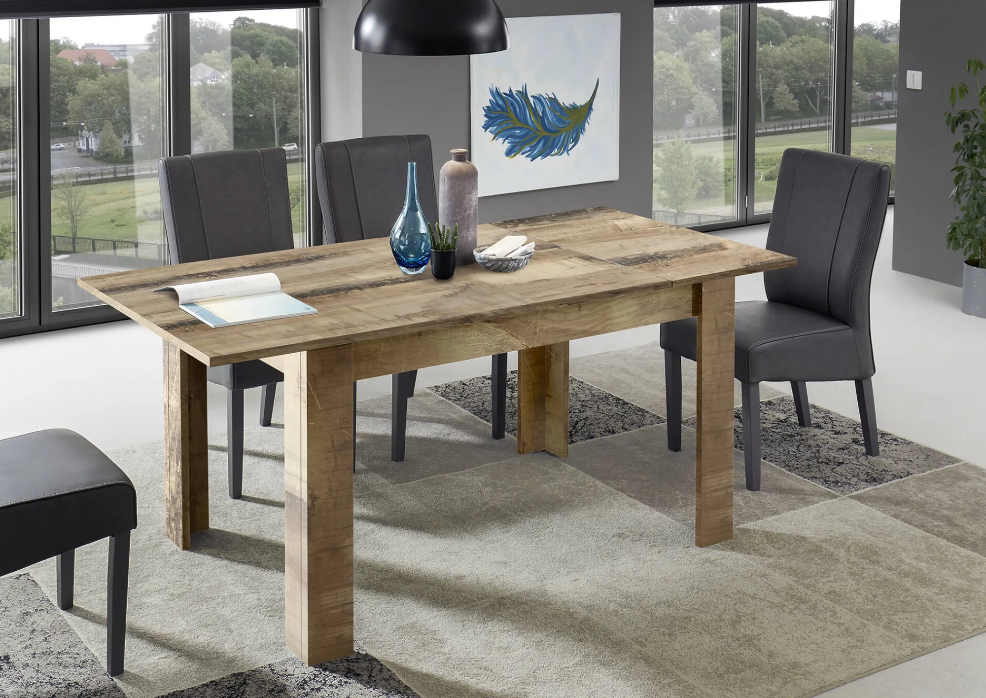 Tavolo allungabile Ddrummon, 137x90 h79 cm,<Dmora Store