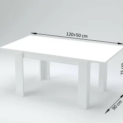 Tavolo allungabile Dkayod, cm 120/170x90h75,<Dmora Clearance