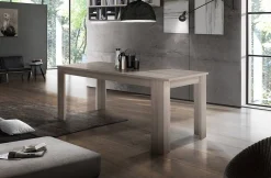 Tavolo allungabile Dkayod, cm 120/170x90h75, Olmo perla<Dmora Discount
