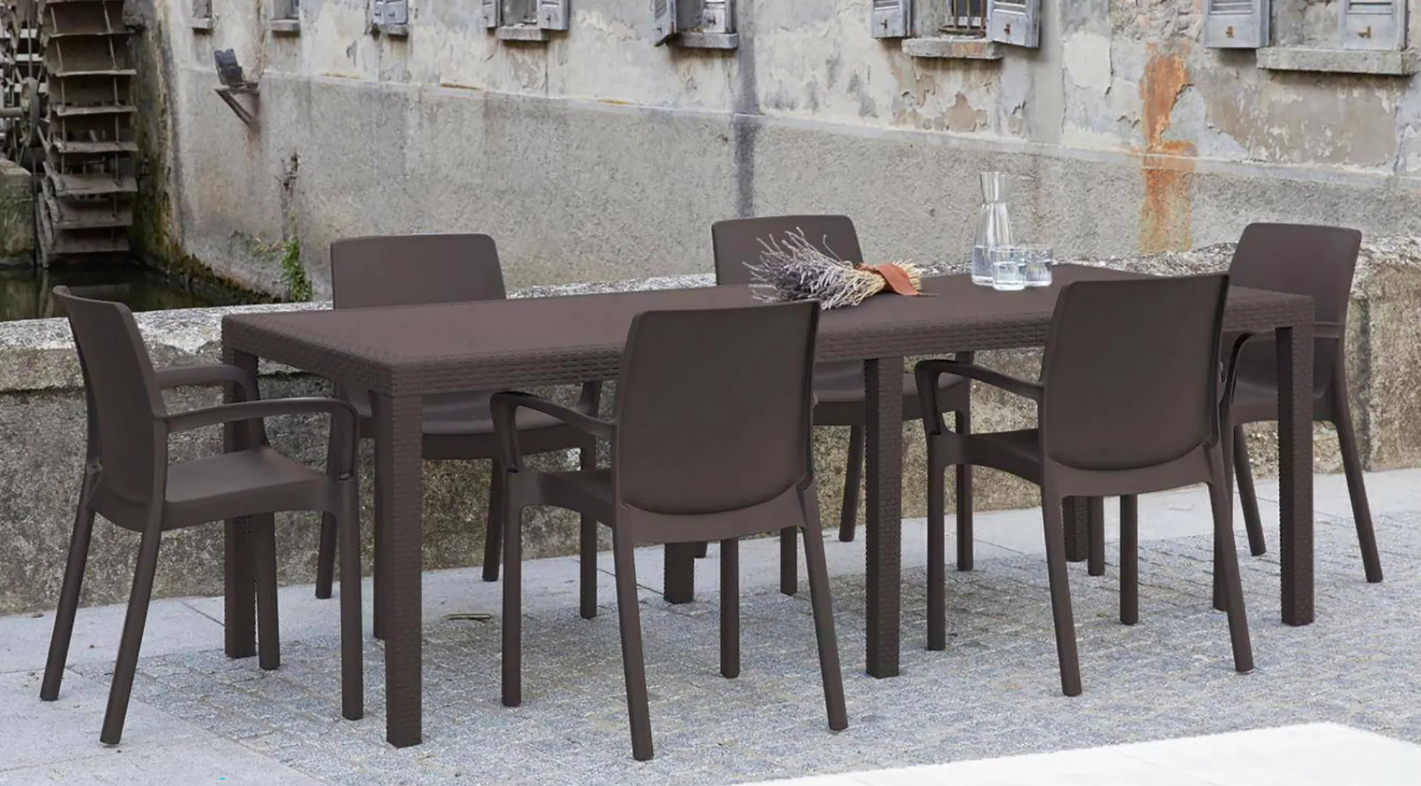 Tavolo da esterno Abbaviva,150/220x90h72 cm,<Dmora Online