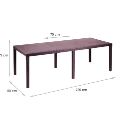 Tavolo da esterno Abbaviva,150/220x90h72 cm,<Dmora Online