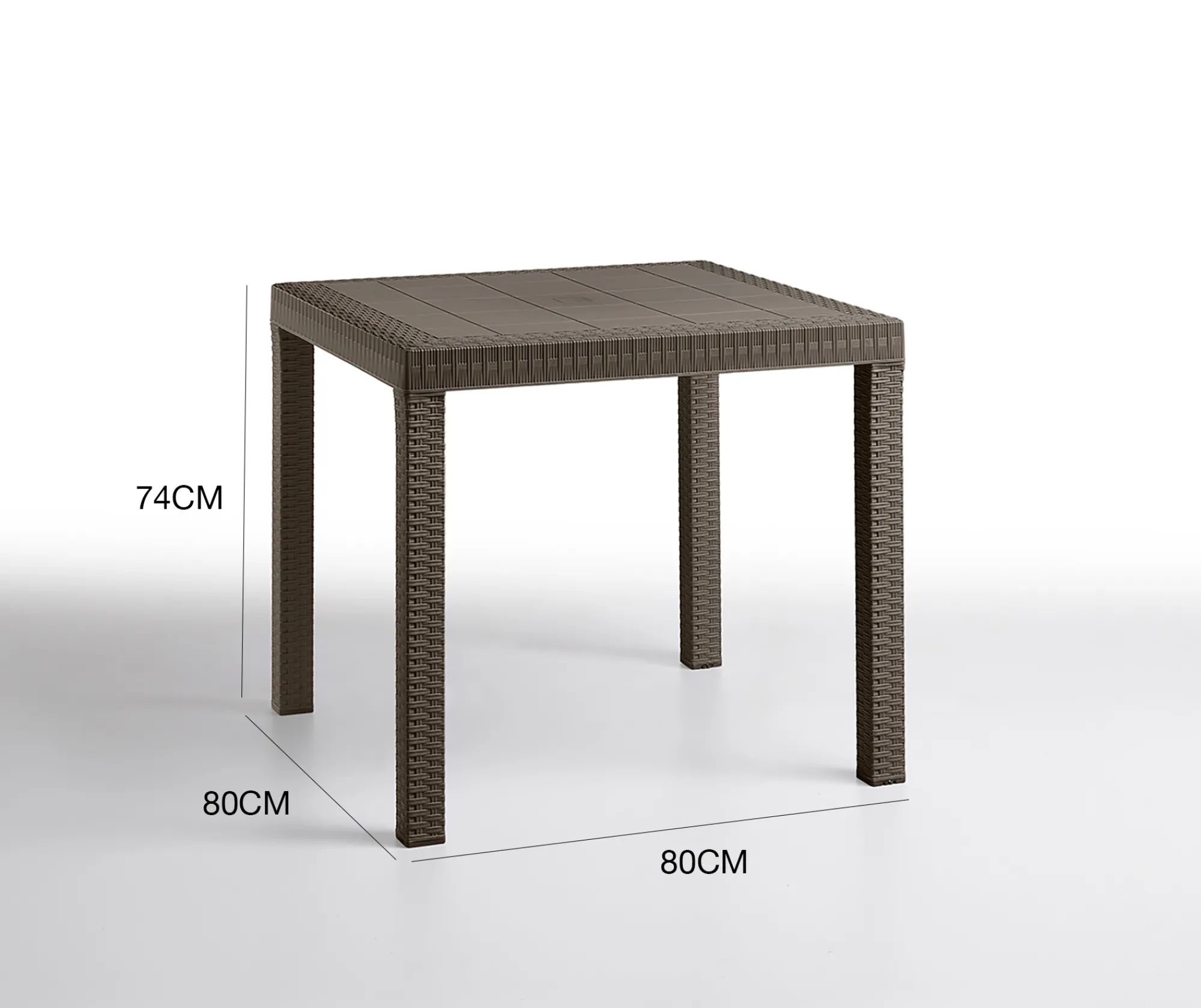 Tavolo da esterno Acqua, 80x80h74 cm,<Dmora Outlet