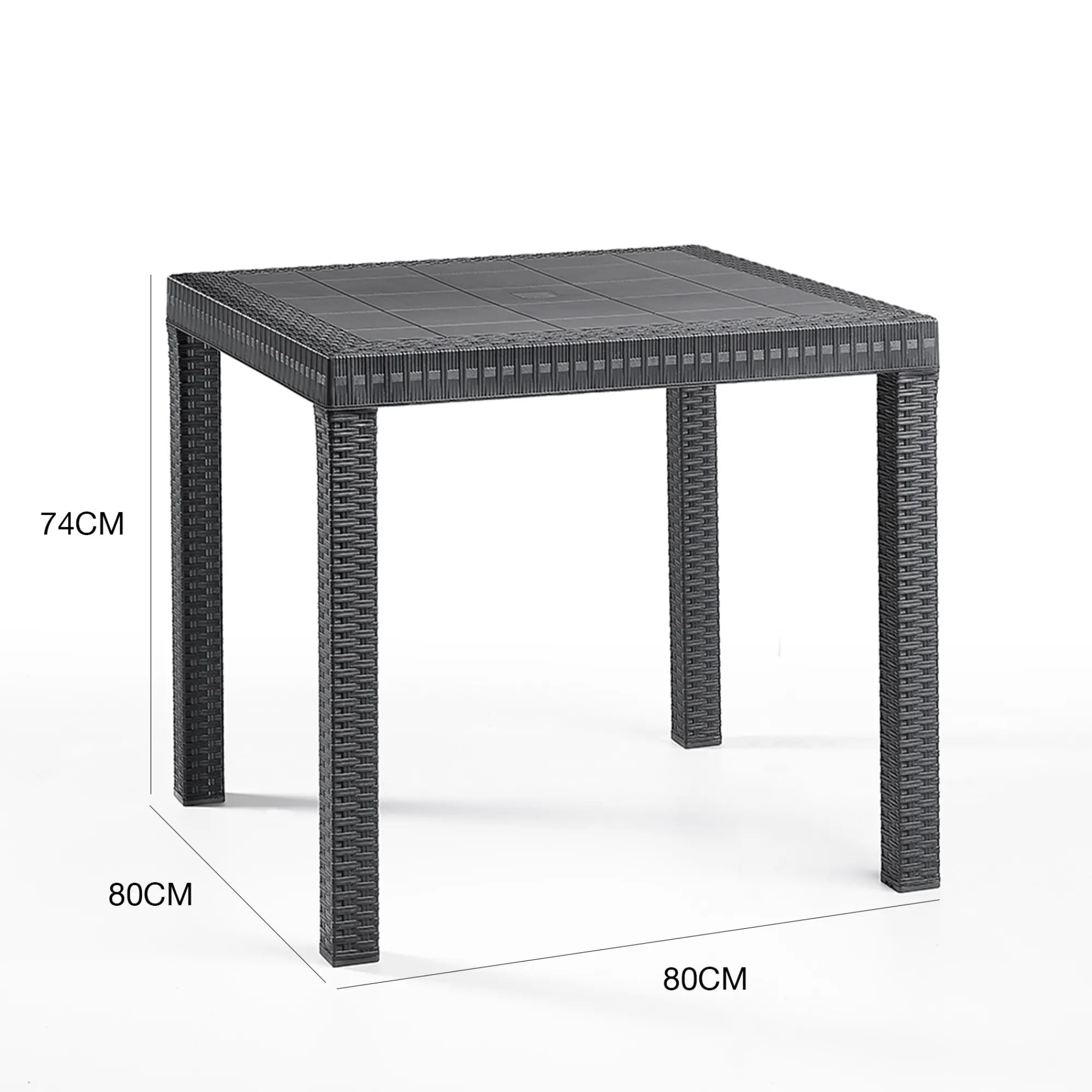 Tavolo da esterno Acqua, 80x80h74 cm,<Dmora Discount