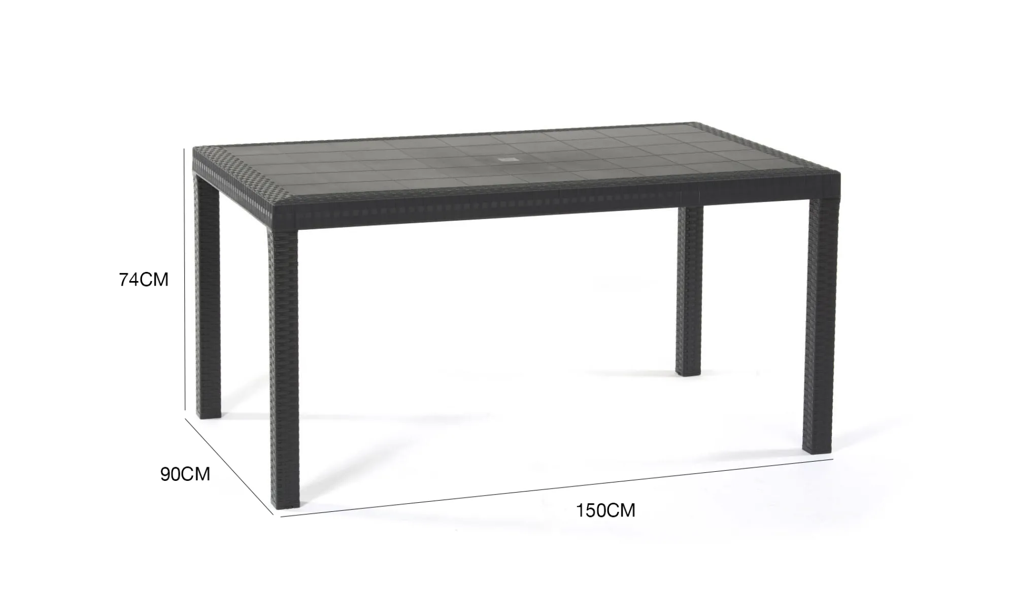Tavolo da esterno Adila, 150x90h74 cm,<Dmora Cheap