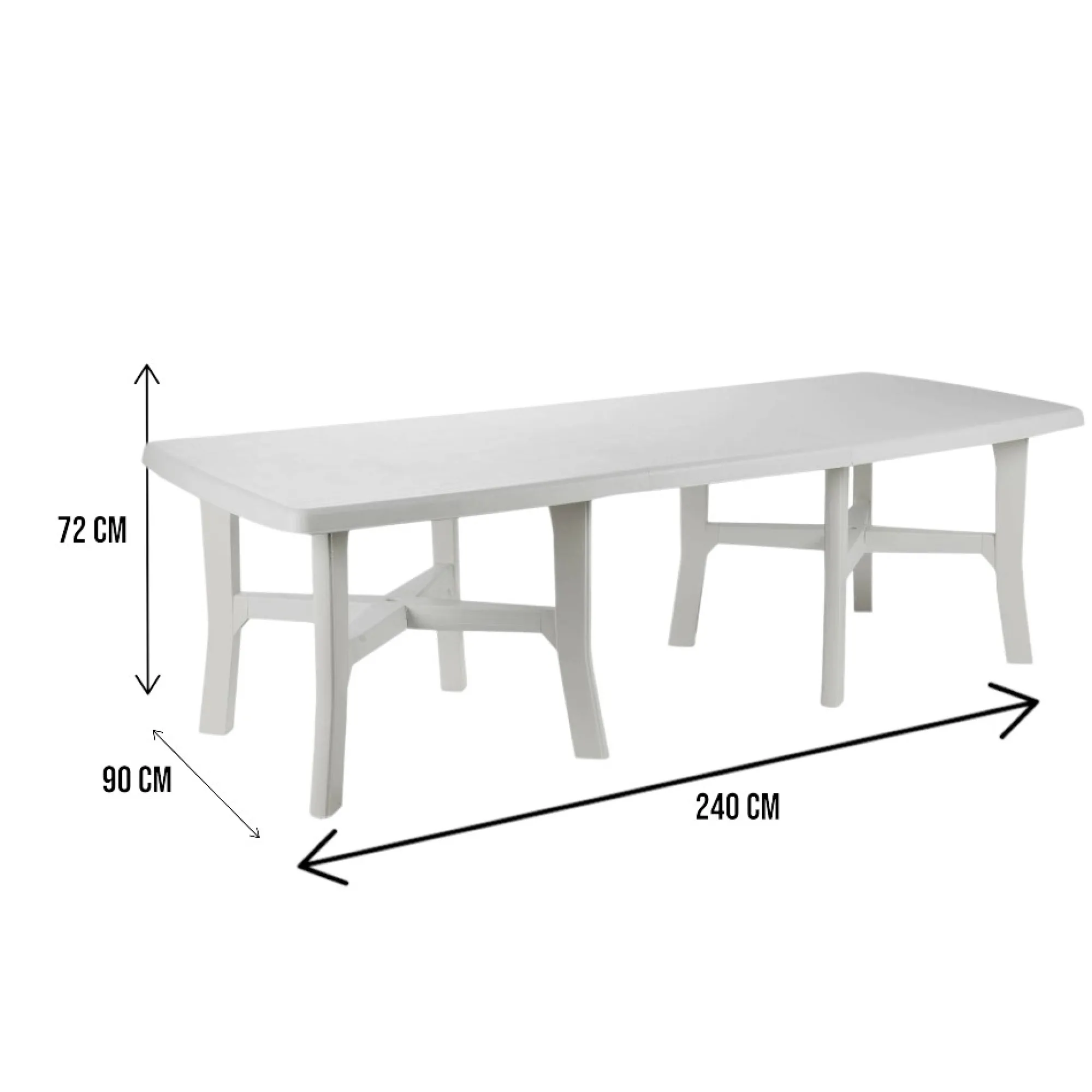 Tavolo da esterno Adonas, 160x90h72 cm,<Dmora Cheap