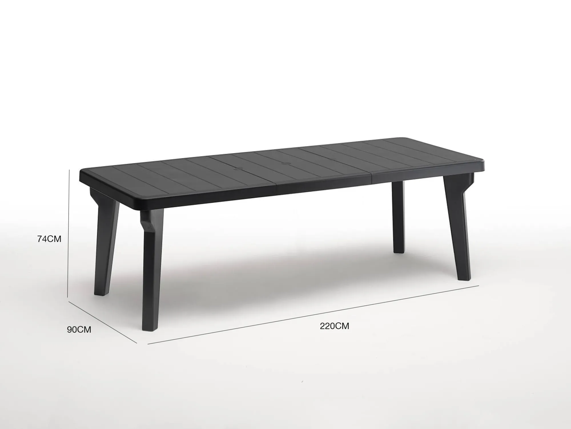 Tavolo da esterno Anatre, 160-220x90h74 cm,<Dmora Clearance