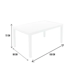 Tavolo da esterno Askia, 150x90h72 Cm,<Dmora Hot