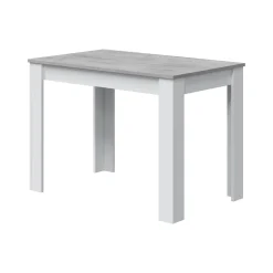 Tavolo fisso Anat, 109x67x78 cm, Bianco e Cemento<Dmora Fashion