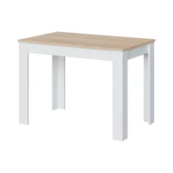 Tavolo fisso Anat, 109x67x78 cm, Bianco e Rovere<Dmora Cheap