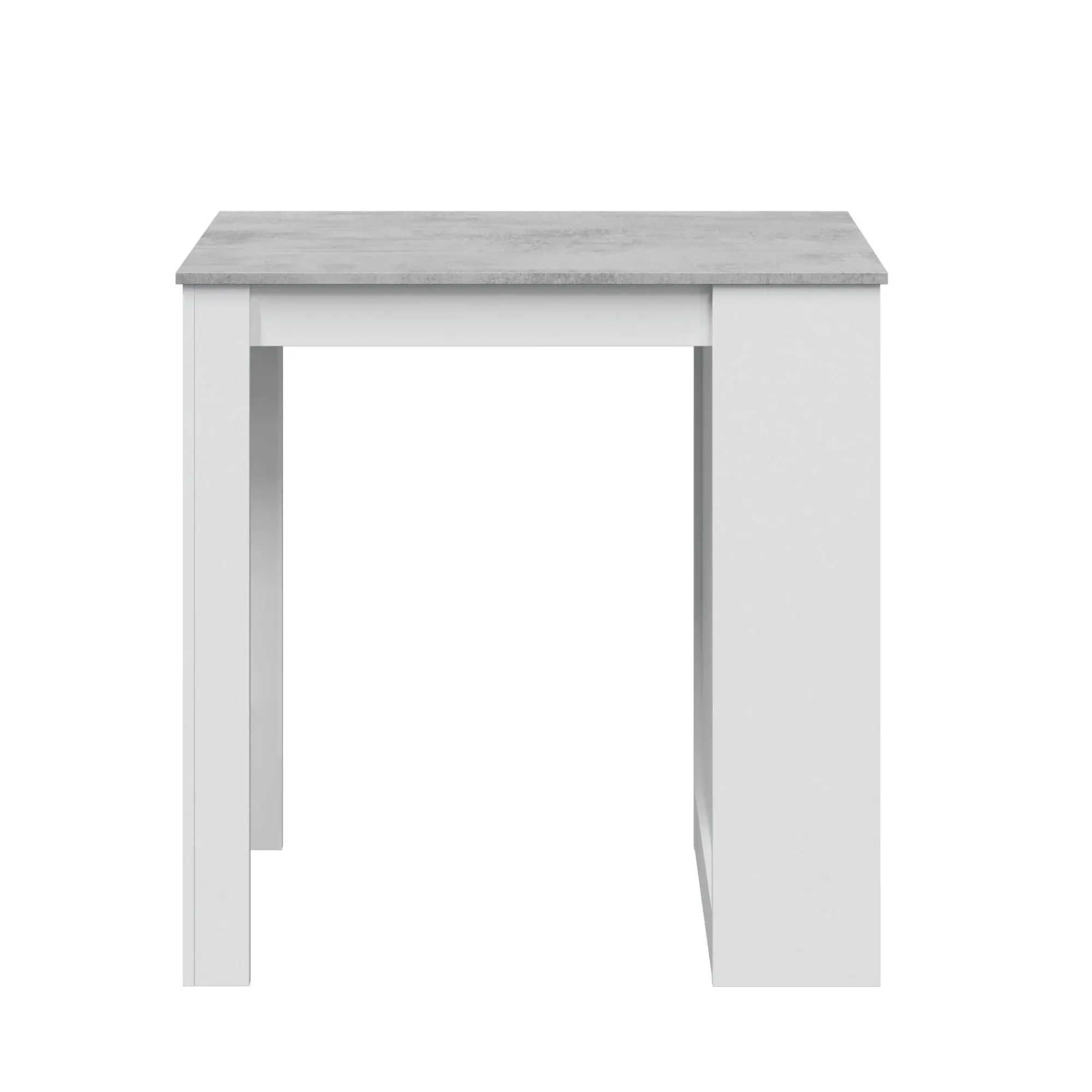 Tavolo fisso Andreoli, 103x50h105 cm, Bianco e Cemento<Dmora New