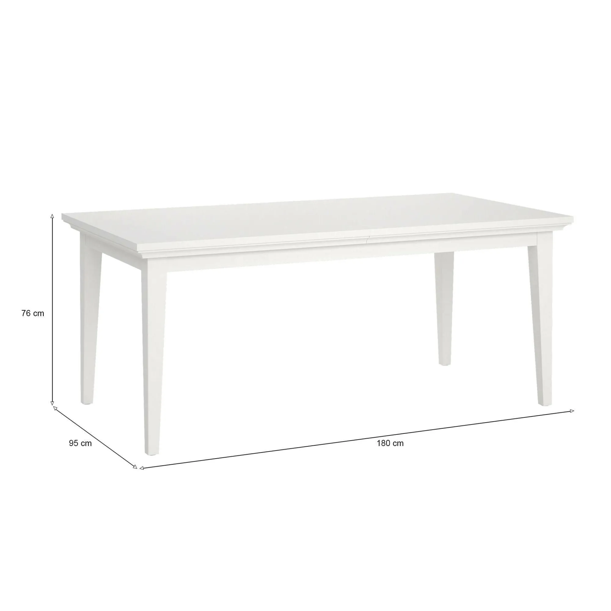 Tavolo fisso Arvier, 95x180 h76 cm,<Dmora Best