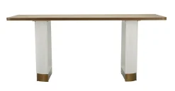 Tavolo fisso Brian, 180x90 h76 cm, Bianco e Marrone<Dmora Cheap