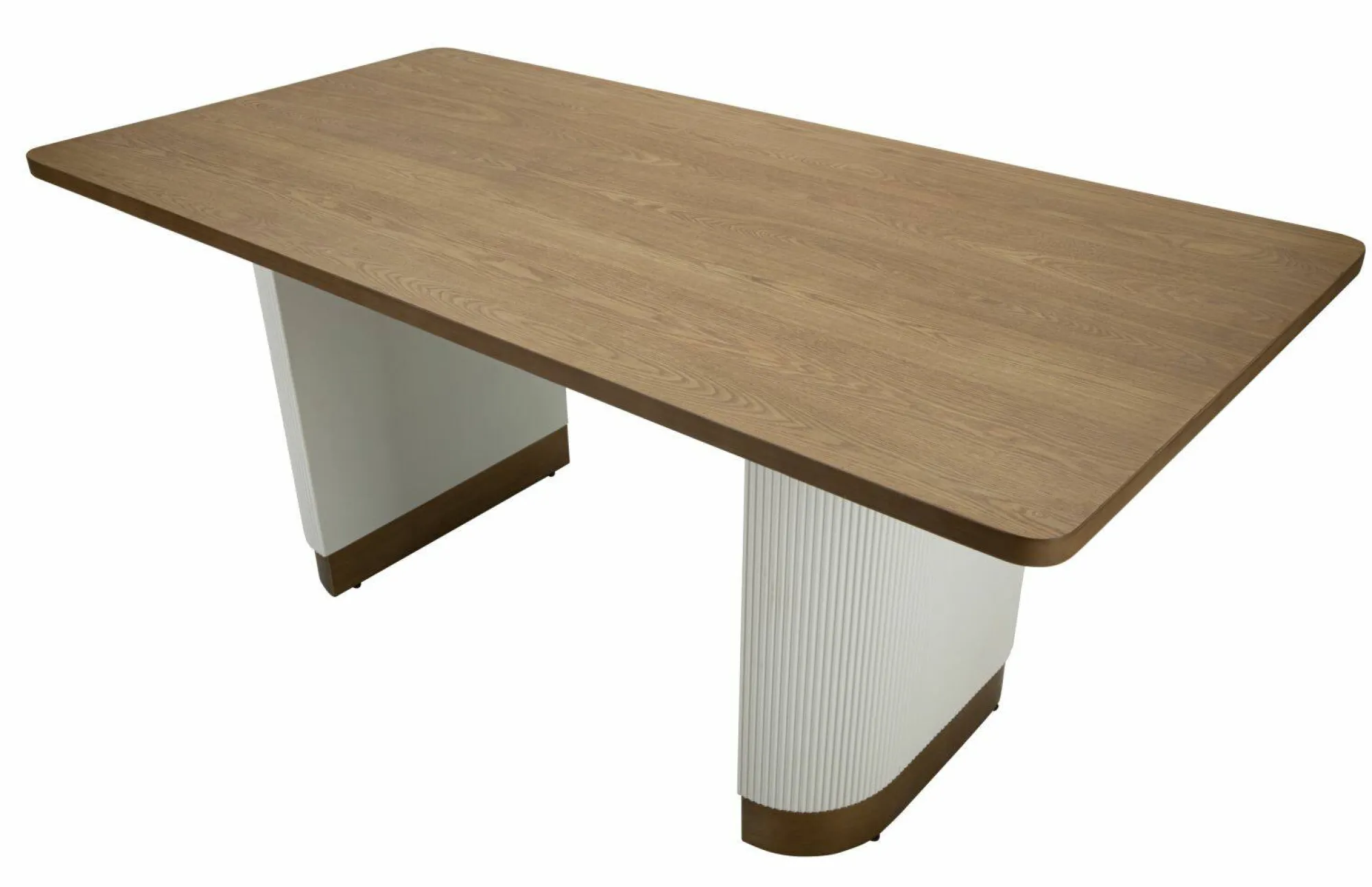 Tavolo fisso Brian, 180x90 h76 cm, Bianco e Marrone<Dmora Cheap