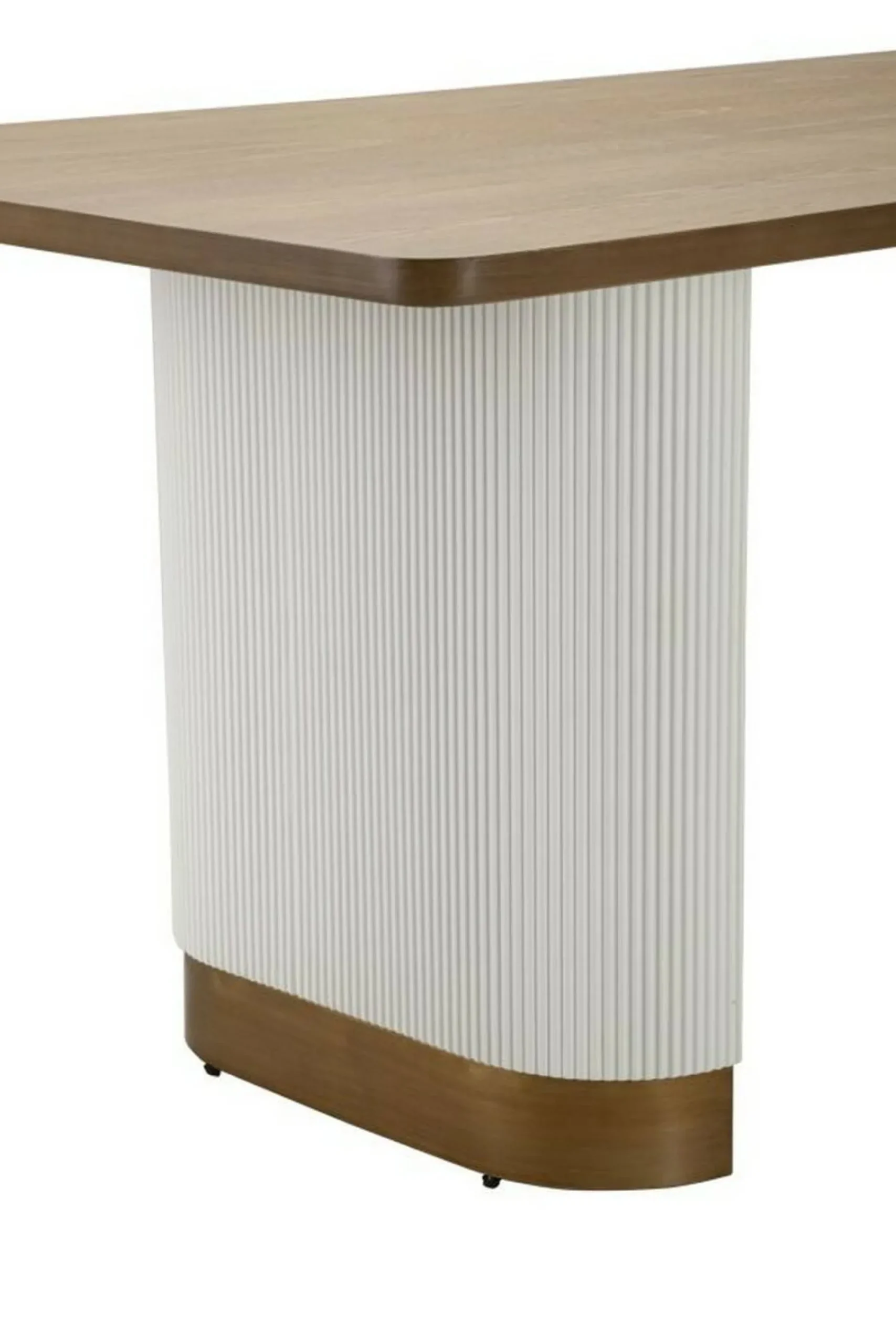 Tavolo fisso Brian, 180x90 h76 cm, Bianco e Marrone<Dmora Cheap