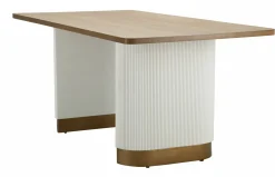 Tavolo fisso Brian, 180x90 h76 cm, Bianco e Marrone<Dmora Cheap