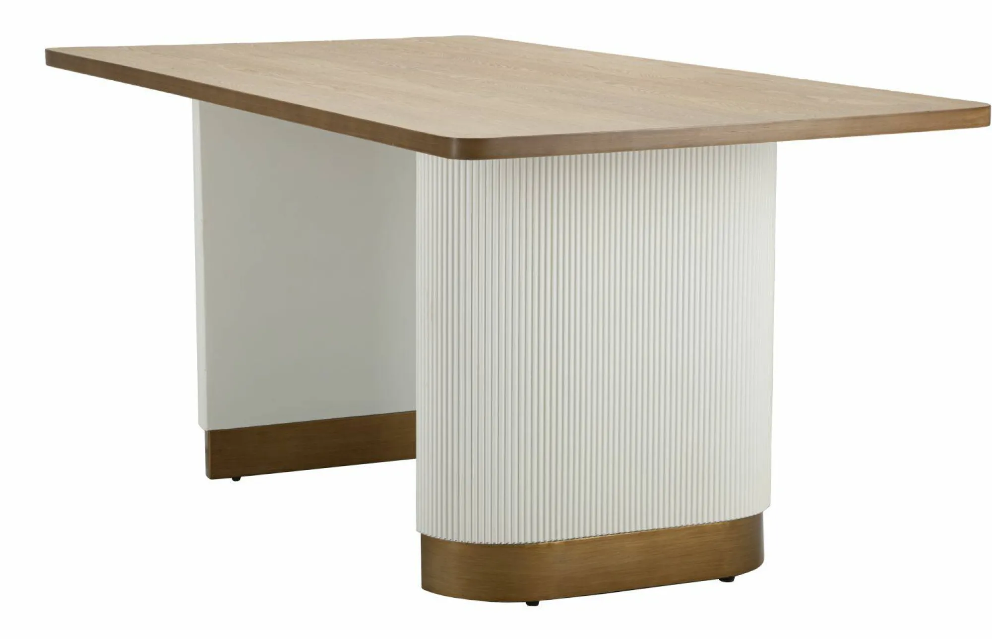 Tavolo fisso Brian, 180x90 h76 cm, Bianco e Marrone<Dmora Cheap