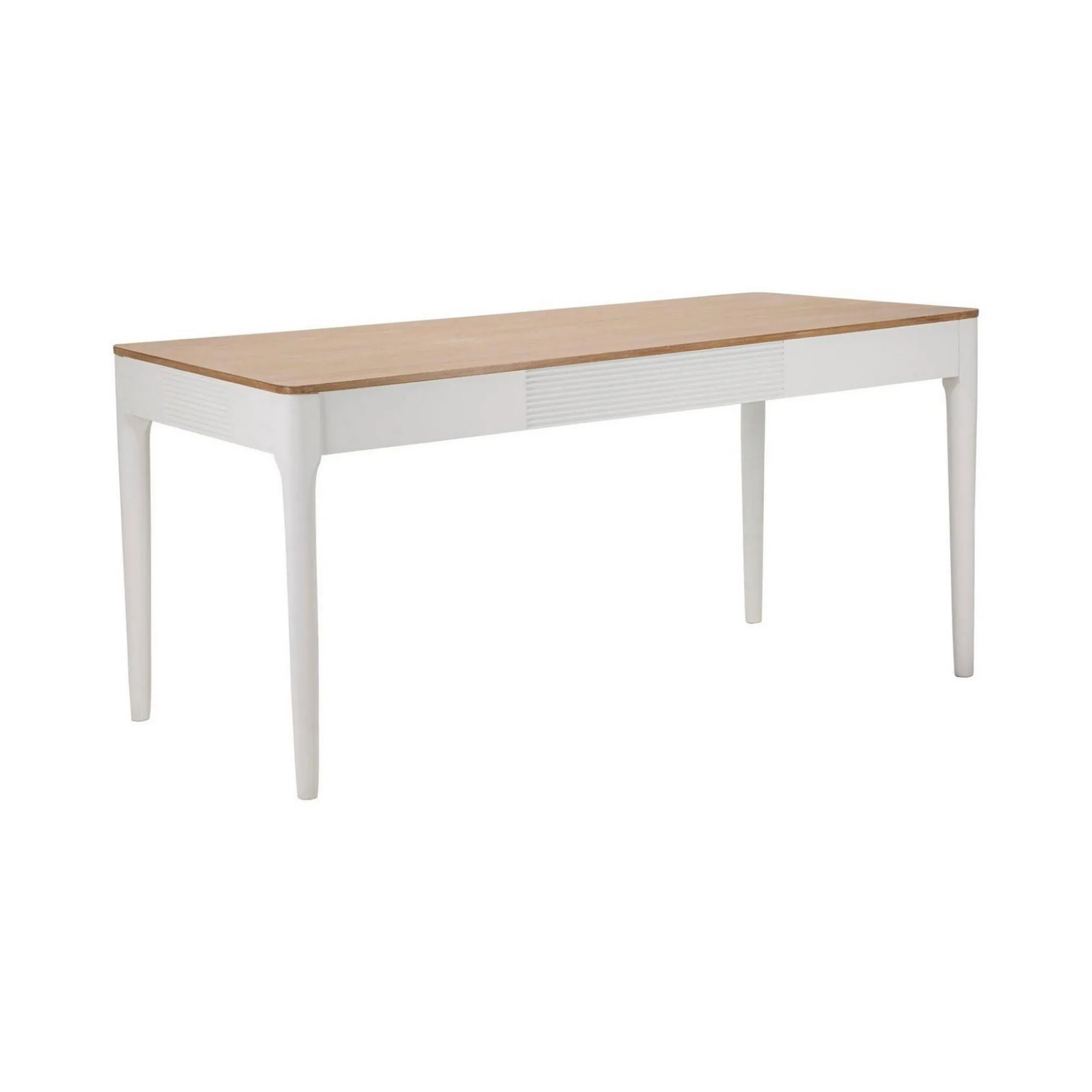 Tavolo fisso Dindga, 180x60 h80 cm, Bianco e Marrone<Dmora Clearance
