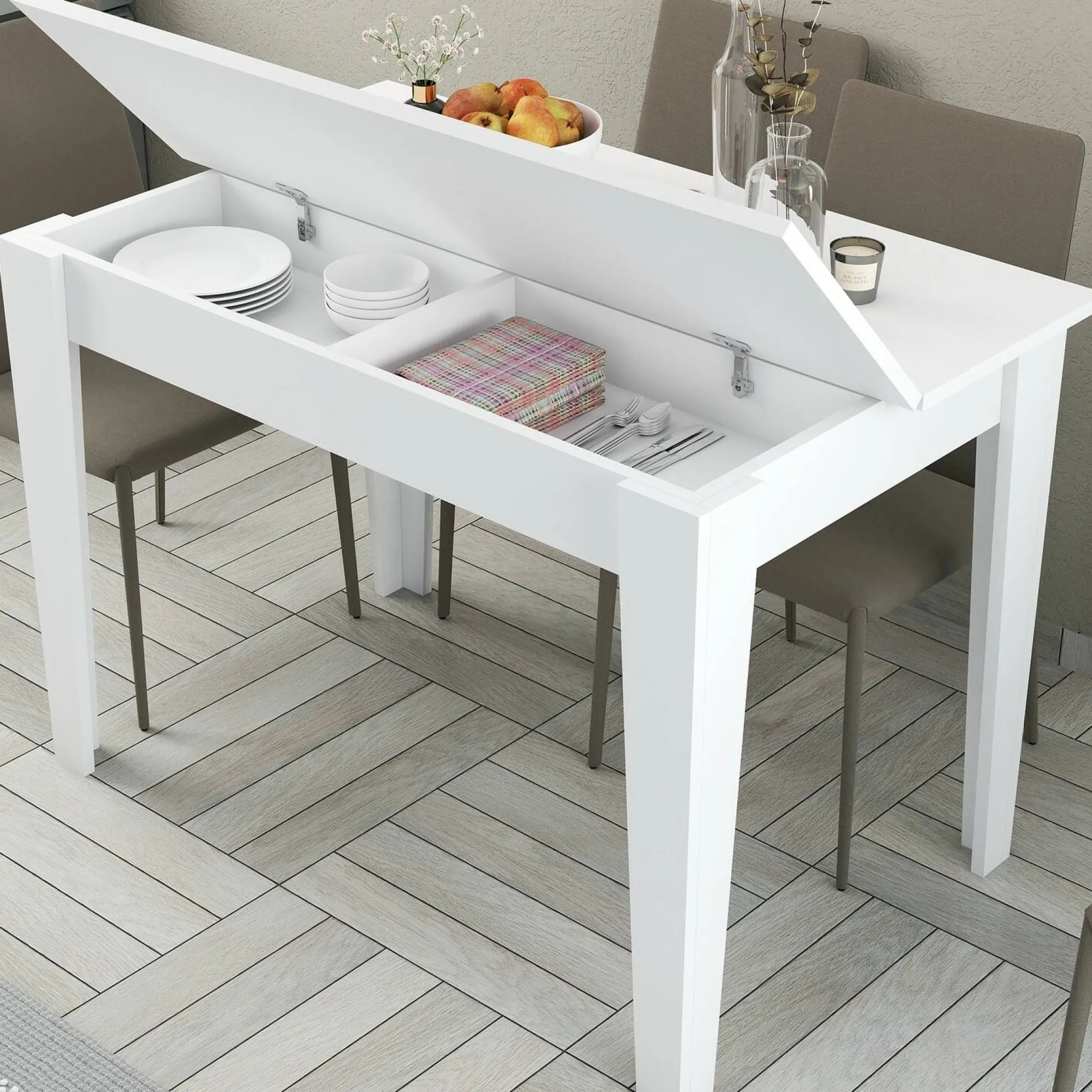 Tavolo fisso Dpanzanat, 110x72 h75 cm,<Dmora Sale