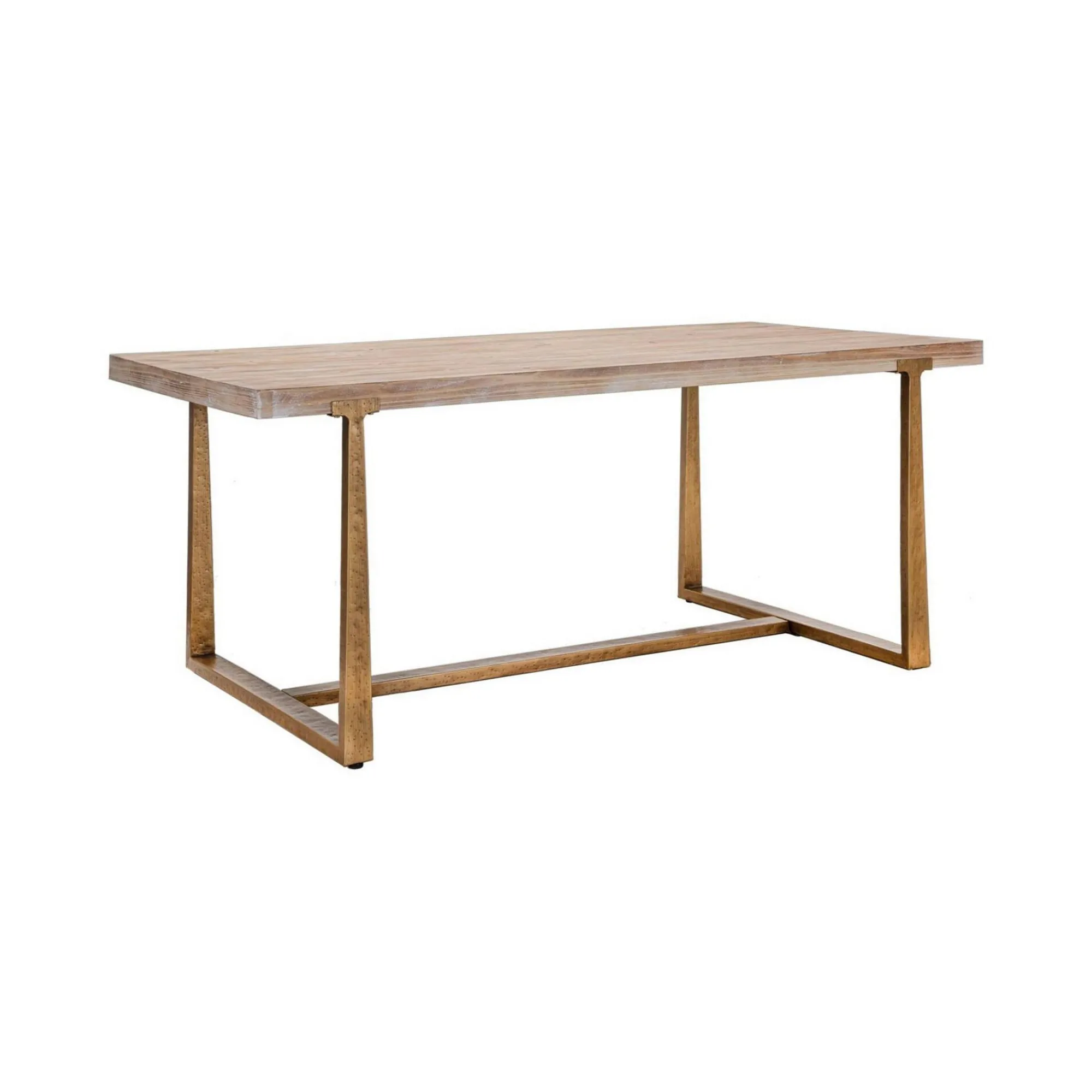 Tavolo fisso Kazimir, Oro e Marrone, 180x90 h78 cm<Dmora New