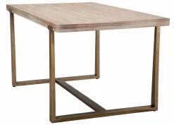 Tavolo fisso Kazimir, Oro e Marrone, 150x90 h78 cm<Dmora Cheap