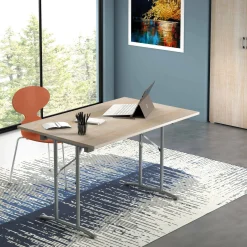 Tavolo pieghevole Aliena, 125x75h80 cm, Rovere e Grigio<Dmora Hot
