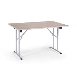 Tavolo pieghevole Aliena, 125x75h80 cm, Rovere e Grigio<Dmora Hot